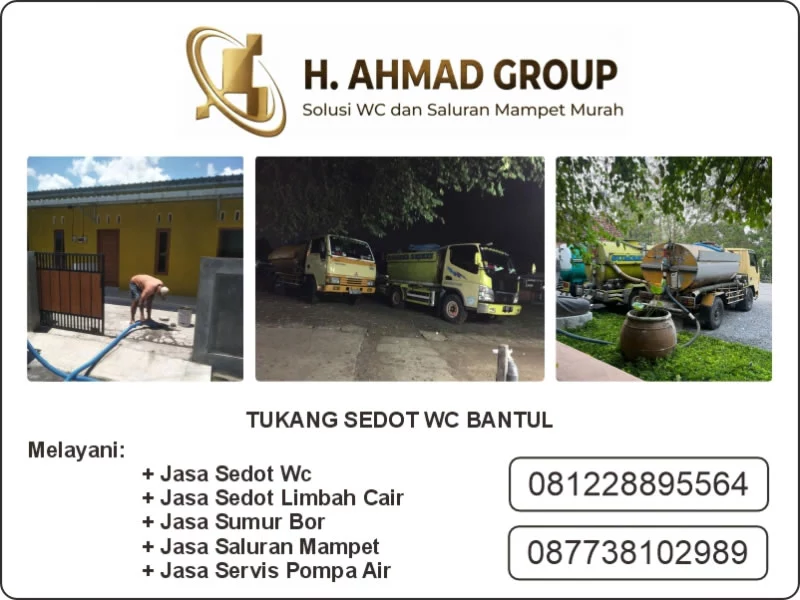 Jasa sedot WC Bantul terdekat, harga murah