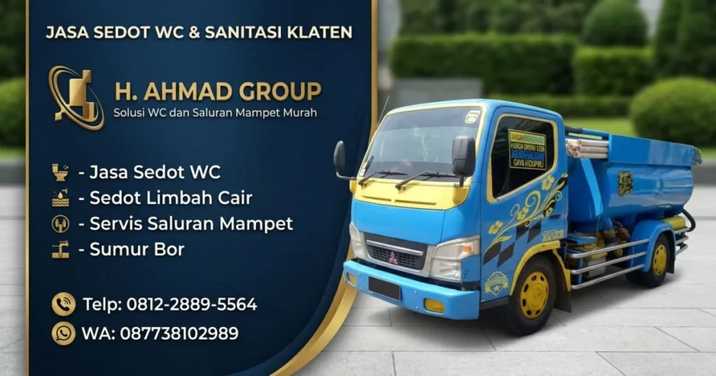 Jasa sedot WC Klaten siap 24 jam harga murah
