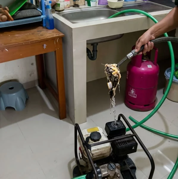 Pengerjaan saluran dapur mampet di Muntilan Magelang
